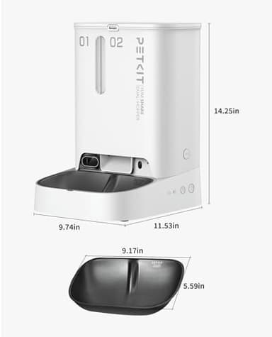 PETKIT Automatic Cat Dog Feeder with Camera, AI-Powered Motion Capturing, 1080P HD Video with Night Vision, 2.4G WiFi Pet Feeder with 2-Way Audio, Dual Hopper Pet Food Dispenser with Desiccant - Image 9