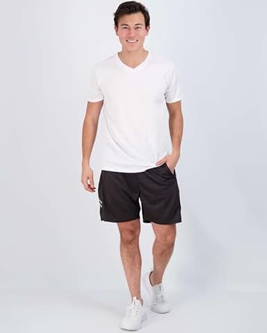 Real Essentials 5 Pack: Men's Mesh Quick Dry Short Sleeve V-Neck T-Shirt - Athletic Performance (Available in Big & Tall),Set XL - Image 5