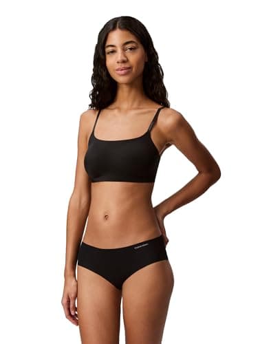 Calvin Klein Women's Invisibles Adjustable Strap Bralette Bra, -black, M - Image 1