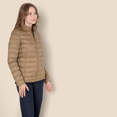Amazon Essentials Women's Lightweight Long-Sleeve Water-Resistant Packable Puffer Jacket (Available in Plus Size), Mushroom Brown, XX-Large - Image 2