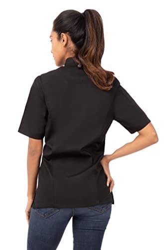 Chef Works Women's Springfield Chef Coat, Black, Medium - Image 2