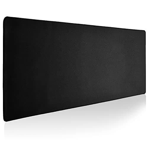 Reniteco Large Gaming Mouse Pad with Durable Stitched Edges, Non-Slip Rubber Base, Big Computer Keyboard Mouse Mat Desk Pad for Home Office Gaming Work, 31.5"x11.8"x0.12", Black - Image 1