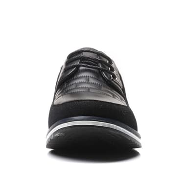 Mens Dress Shoes Black Casual Business Oxford Derby Orthopedic Leather Shoes Simple Lace-up Walk Loafers Flats for Men - Image 4
