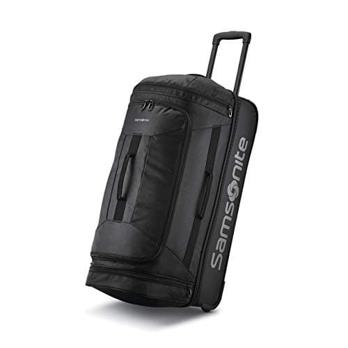 Samsonite Andante 2 Wheeled Duffel Bag – 28-Inch Durable Rolling Luggage with Inline Skate Wheels, Push-Button Handle & Spacious Compartments – Travel-Friendly and Lightweight - All Black - Image 1