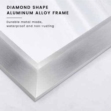 Amorho 24x32 Inch Bathroom Mirror Silver, Thick Metal Framed Wall Mirrors for Over Sink, Brushed Nickel Mirror Perfect for Bedroom, Living Room, Entryway, Rectangle (Horizontal/Vertical). - Image 2