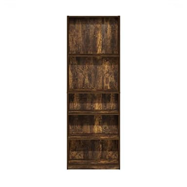 Furinno Jaya Simply Home Adjustable Shelf Bookcase, 5-Tier, Amber Pine - Image 6
