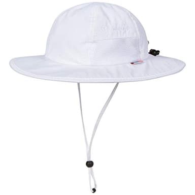 SwimZip Wide Brim Sun Hat | UPF 50+ Protection for Baby, Toddler, and Kids White - Image 1