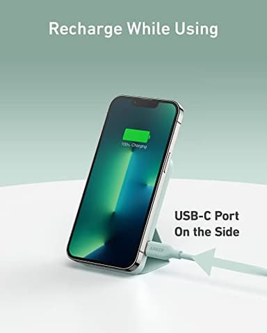Anker 622 Magnetic Battery (MagGo), 5,000mAh Foldable Magnetic Wireless Portable Charger with Stand and USB-C Port (On The Side), Magsafe-Compatible for iPhone 16/15/14/13 Series - Image 6