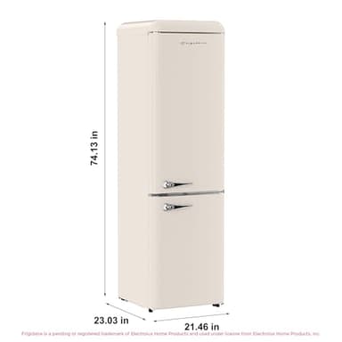 Frigidaire RETRO 9.2 Cubic Foot Fridge with Bottom Mount Freezer, 9.2 cu. ft, VANILLA - Image 5