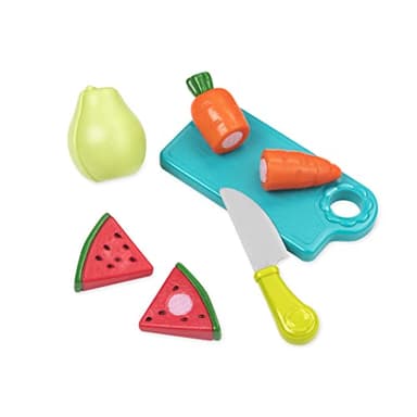 Battat – Play Food for Toddlers with Farmers Market Basket and Chopping Board, Toy Food for Kids Kitchen and Pretend Play for 3+ Years (37 Pieces) - Image 8
