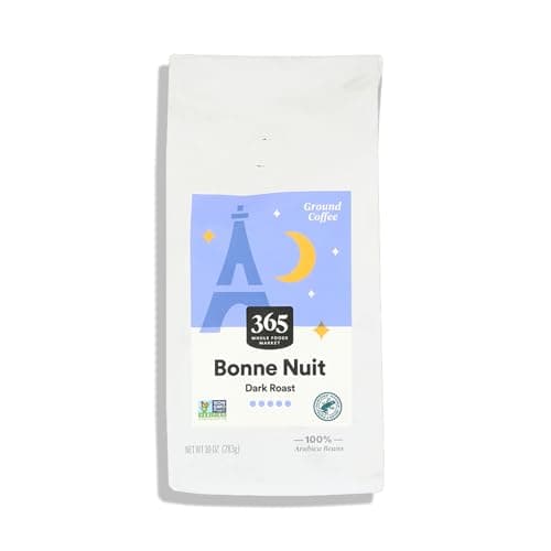 365 by Whole Foods Market, Bonne Nuit Ground Coffee, Dark Roast, 10 Ounce - Image 1