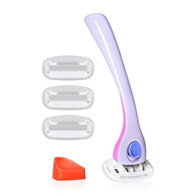 Billie Razors for Women Shave Kit – Women’s Razor + 4 x 5-Blade Razor Refills + Magnetic Holder – DreamPop - Image 1