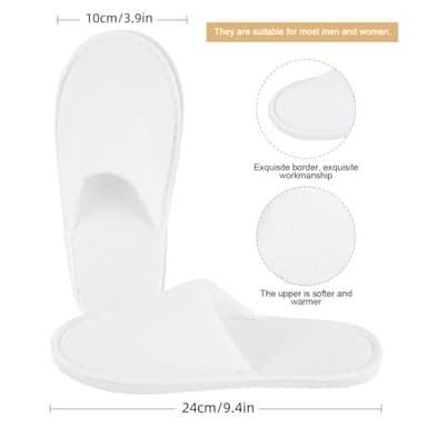 EBIEFLY 6 Pairs of Spa Slippers for Kids Hotel Babouches Disposable Outdoor Travel Swimming House Boys Girls Slipper Non-slip Soles for Children 6-10 Years Old - Image 6