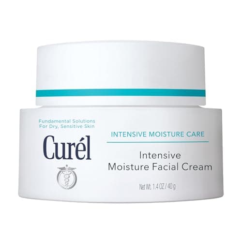 Curel Japanese Skin Care Intensive Face Moisturizer Cream, Hydrating Face Lotion for Dry to Very Dry Sensitive Skin, Anti-Aging, Fragrance-Free, Anti-Wrinkle Japanese Skin Care, 1.4 Oz - Image 1