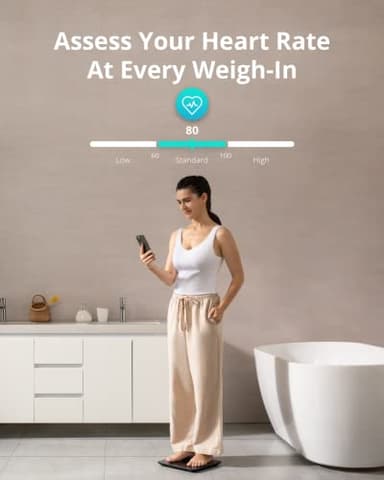 eufy Digital Bathroom Scale P2 Pro, Smart Scale for Body Weight with Wi-Fi Bluetooth, 16 Measurements Body Composition Scale with bmi, Body Fat, Muscle Mass, 3D Virtual Body Mode - Image 3
