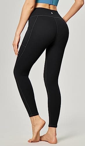 Heathyoga Women's Yoga Pants Leggings with Pockets for Women High Waist Yoga Pants with Pockets Workout Leggings Tights Black - Image 2