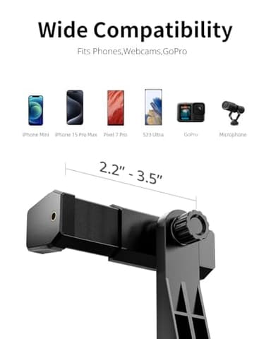 UBeesize 12’’ Ring Light with Overhead Phone Mount, LED Selfie Light with Stand and Phone Holder for iPhone and Laptop, Desk Light for Video Recording, Zoom Meeting, Live Streaming, Tiktok, YouTube - Image 7