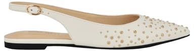 Nine West Women's Beamz Flat, White 140, 10 - Image 5