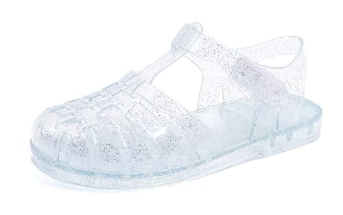 GUGUYeah Jelly Sandals for Girls,Closed Toe Princess Costume Summer Dress Shoes Fisherman Gladiator Water Beach Flat Sandals for Toddler/Little Kid/Big Kid - Image 1
