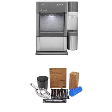 Bundle of GE Profile Opal 2.0 XL w/ 1 Gallon Tank w/WiFi, Stainless Steel + Opal Upgrade Kit Includes Stainless Steel Scoop + Magnetic Holder, Scale Inhibiting Filter, Descaling 6 Pack Powder Kit - Image 1