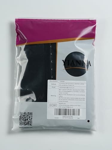 YIANNA Fajas Colombianas Shapewear for Women Tummy Control Post Surgery Full Body Shaper Butt Lifter with Zipper Crotch,YA7275-Black-XL - Image 6
