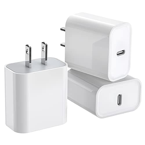 3Pack iPhone 16/15 Charge Block,USB C Charger,i Phone Charger Adapter Quick Fast Charger Adapter Plug 20W Power Delivery Type C Fast Charging Block for iPhone 16/15/14/13/12,iPad Pro/Air/Mini/AirPods - Image 1
