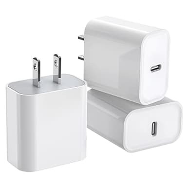 3Pack iPhone 16/15 Charge Block,USB C Charger,i Phone Charger Adapter Quick Fast Charger Adapter Plug 20W Power Delivery Type C Fast Charging Block for iPhone 16/15/14/13/12,iPad Pro/Air/Mini/AirPods - Image 1