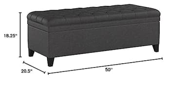 Christopher Knight Home Juliana Fabric Storage Ottoman, Gray - Image 3