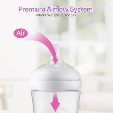 CERCGVEL 4 Packs Silicone Bottle Nipples Compatible with Philips Avent Natural Bottle, Replacement Bottle Nipple BPA-Free, No Spill, Anti-Colic, 3+ Month (Flow 4) - Image 5