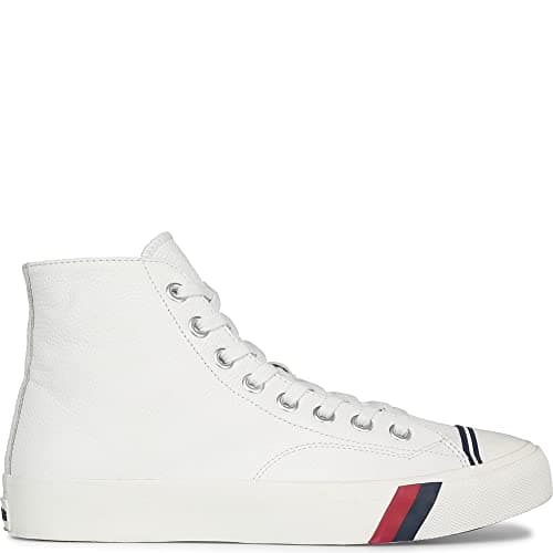 PRO-Keds Men's Royal Hi Lace Up Fashion Sneaker, White Leather, 8.5 - Image 1