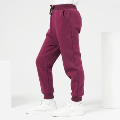 Funnymore Baby Boys Pants Sweatpants,3 Pack Fleece Pull On Jogger Pants Dark Grey/Navy/Burgundy 2t - Image 4