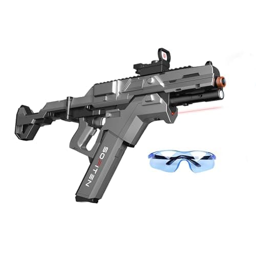 SOFITEN Electric Gel Ball Blaster High Speed 200+FPS Automatic Blaster 100+ Feets Battery Display Foldable Stock Modular Battery with 40,000 Gel Balls Outdoor Games Summer Gifts Ages 14+ - Image 1