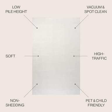 JONATHAN Y Haze Solid Low-Pile Ivory 6' Round Indoor Area Rug, Coastal,Bohemian,Minimalist,Classic, Easy-Cleaning for Living Room,Bedroom,Kitchen,Pet Friendly,Non-Shedding (SEU100T-6R) - Image 2