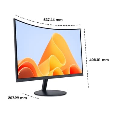 KOORUI 24 inch Curved Monitor, Full HD 1080P Curved Computer Monitor, 100Hz 1500R PC Screen, TÜV Rheinland Certified, HDMI VGA, Tilt Adjustment, LCD Display, Eye Care, Black 24N5CA - Image 7
