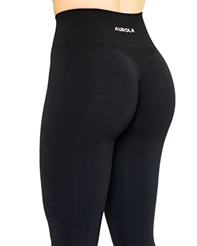 Workout Legging for Women Seamless Scrunch Yoga Pants 7/8 Tummy Control Running for Fitness Sport Active Ankle Legging-25'' (S, Black) - Image 8
