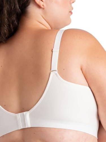 SHAPERMINT Bras for Women No Underwire - Seamless Bras for Women, Wireless Bra, Adjustable Seamless Bra, Plus Sizes White - Image 2