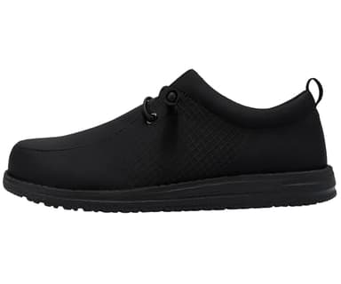 LARNMERN Waterproof Steel Toe Loafers Women Slip On Shoes Lightweight Comfortable Walking Safety Work Flats Sneakers(8 Women, Black) - Image 2