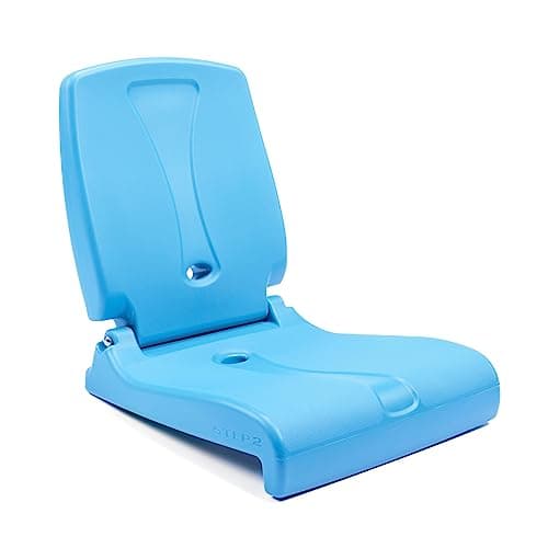 Step2 Folding Flip Seat, Lightweight Portable Outdoor Chair for Poolside, Camping, Beach, Boats, Tailgates, Durable Ground Chair with Back Support for Adults, Capri Blue - Image 1
