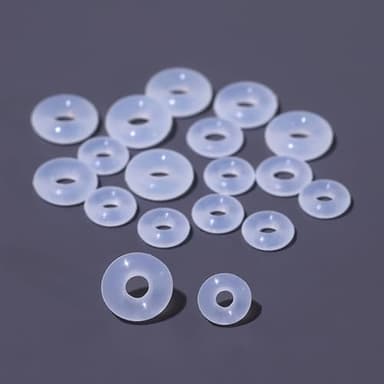Melimarry 0.2 Inch Silicone Earring Backs Stopper Rings for Piercings, Clear Discs Rings Stabilizer Pads, Non Pull Piercing Discs Rings, 5mm Earlobe Support Patches (50 pcs), ML-DIS-RING-2024 - Image 3