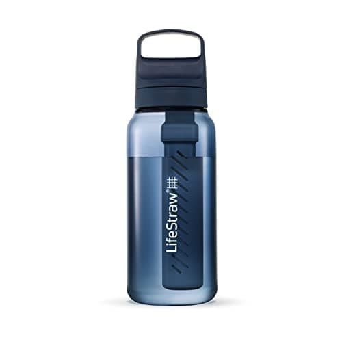 LifeStraw Go Series – BPA-Free Water Filter Bottle for Travel and Everyday Use Removes Bacteria, Parasites and Microplastics, Improves Taste, 1L Aegean Sea - Image 1