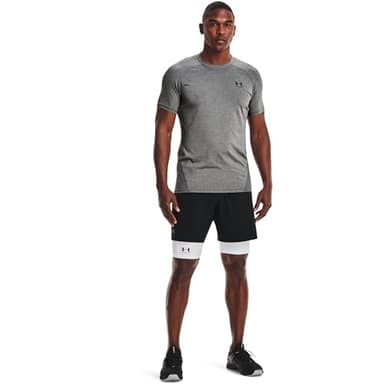 Under Armour Men's HeatGear Pocket Long Shorts , White (100)/Black, 3X-Large - Image 3