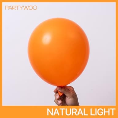 PartyWoo Orange Balloons 130 pcs Different Sizes of 18 12 10 5 Inch Fall Balloon Arch Kit Garland for Thanksgiving Halloween Little Cutie Baby Shower Birthday Party Decorations Orange-Y9 - Image 3