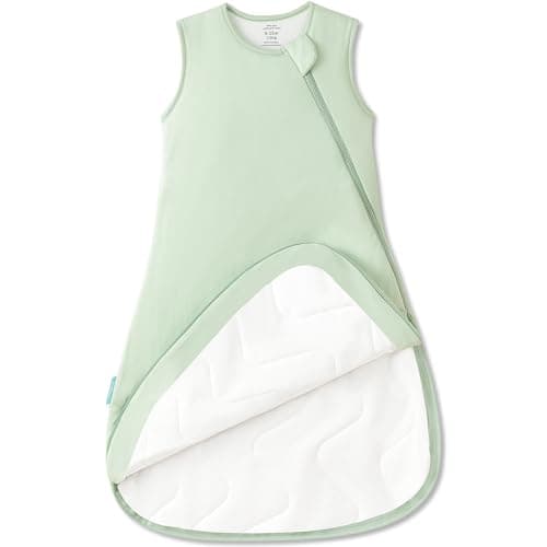 PurComfy Supersoft Sleep Sack 1.0 TOG, Premium Bamboo Viscose Baby Sleeping Bag, 2-Way Safe Zipper Sleep Sacks 6-15 Months (Sage) - Image 1