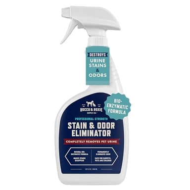 Rocco & Roxie Stain & Odor Eliminator for Strong Odor, 32oz Enzyme Pet Odor Eliminator for Home, Carpet Stain Remover for Cats & Dog Pee, Enzymatic Cat Urine Destroyer, Carpet Cleaner Spray - Image 1