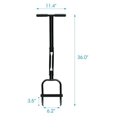 Gardzen Plug Aeration, Hand Hollow Tine Lawn Aerator, Heavy Duty Aerator for Compacted Soils and Lawns, 35" x 11", Black - Image 7