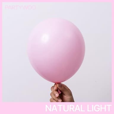 PartyWoo Light Pink Balloons 123 pcs Different Sizes of 18 12 10 5 Inch Pastel Baby Pale Pink Balloon Arch Kit Garland for Baby Shower Valentine's Day Princess Birthday Party Decorations Pink-Q05 - Image 3