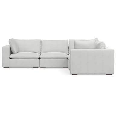 SIMPLIHOME Jasmine Corner Sectional Modular Sofa in Performance Fabric, Cloud Grey, 125-inches Wide, Handcrafted Contemporary-Style L-Shaped Couch for Living Room - Image 10