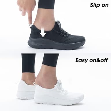 ZOVE Wide Toe Box Shoes Women Extra Wide Width Sneakers Ultra Light Road Running Shoes Non-Slip Tennis Sneakers Breathable Walking Athletic 8803 White 39 - Image 7