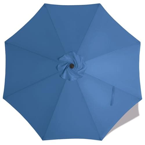 MASTERCANOPY Patio Umbrella 9 ft Replacement Canopy for 8 Ribs-Dodger Blue Canopy Only - Image 1