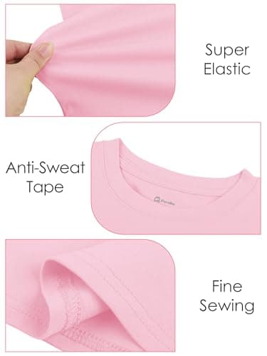 Poroka Baby and Toddler Girls Short Sleeve T-Shirts Cotton Crewneck Shirts Basic Solid Tees Summer Casual Tops, Multipack - Image 3